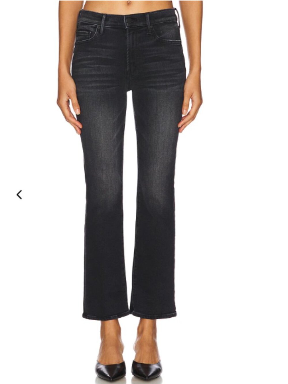MOTHER The Outsider Flood Jeans in Not Today Satan Size 26